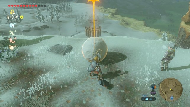 Schneeball-Kegeln: Eines der spaßigsten Minispiele in Zelda - Breath of the Wild.