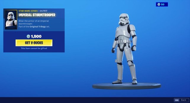 So sieht der Fortnite-Skin zu Star Wars aus.
