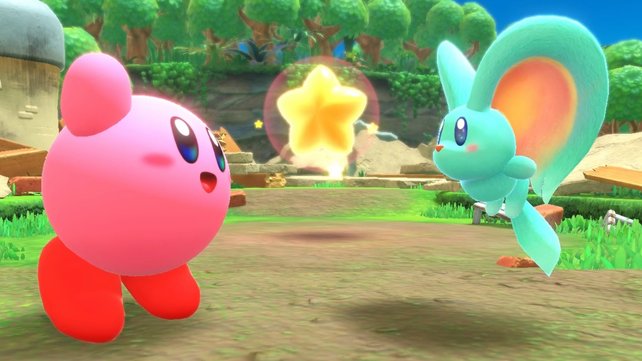 Stürzt euch mit Kirby und Elfilin in ein neues Abenteuer. Unsere Komplettlösung hilft euch dabei, alle Level zu meistern. (Quelle: Screenshot spieletipps)