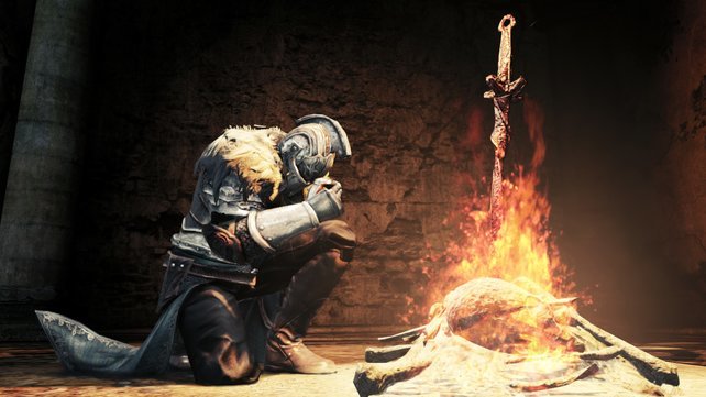 In der Spielereihe Dark Souls respawnen alle Gegner bei jeder Rast an einem Leuchtfeuer. (Bildquelle: Screenshot spieletipps)