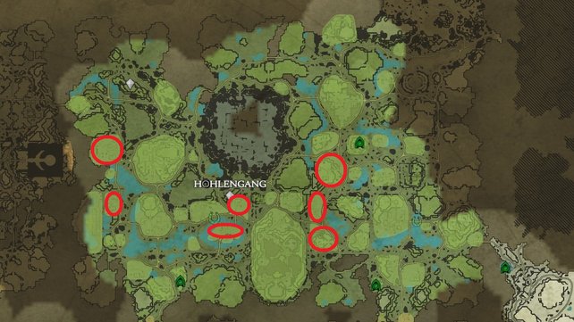 In den rot markierten Bereichen findet ihr Baumwollfelder. (Quelle: Screenshot spieletipps)