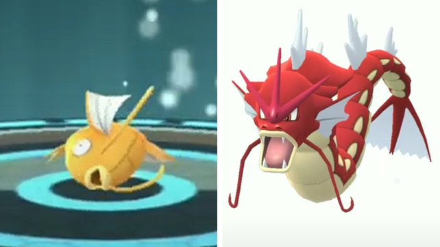 Karpador und Garadas waren die ersten Shinys, die in Pokémon GO eingeführt wurden.