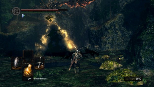 Den Drachen müsst ihr erst vom eingesperrten Adlerauge Gough abschießen lassen.