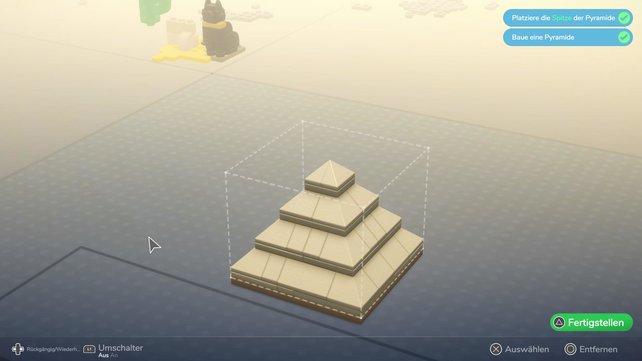 Eine makellose Pyramide, sofern ihr sie richtig zusammensetzt. (Quelle: Screenshot spieletipps.de)