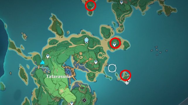 Die Karte zeigt euch die Standorte der drei Kumuijima-Kanonen.