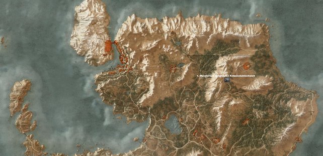 Katzenstahlschwert auf der Hauptinsel von Skellige. (Quelle: Screenshot spieletipps.de)
