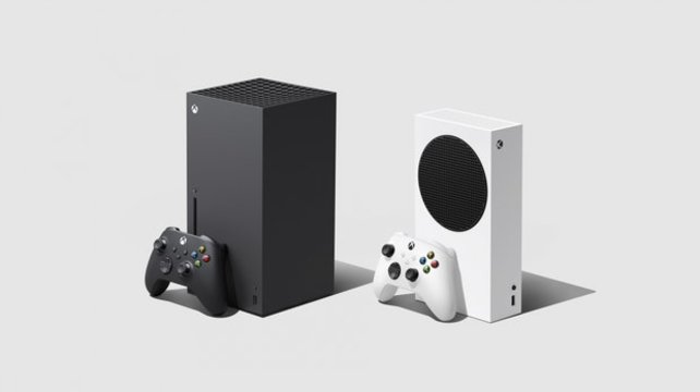 Hier seht ihr die Xbox Series X und die Xbox Series S im direkten Größenvergleich. (Bildquelle: Microsoft)