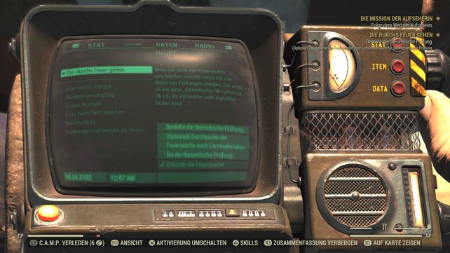 Die durchs Feuer gehen ist eine Quest bei Fallout 76. Schafft ihr die theoretische Prüfung, könnt ihr den Feuerteufeln beitreten.