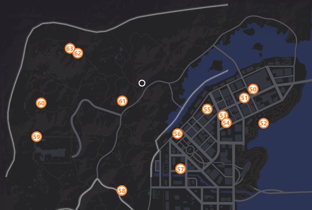 Karte mit allen Sammelobjekten in Lakeshore & nördliche Badlands (Quelle: Screenshot spieletipps).