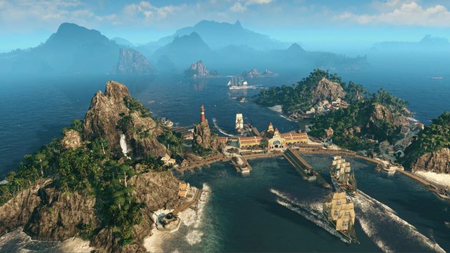 Baut ein Kontor auf einer neuen Insel, um sie in Besitz zu nehmen. (Quelle: Ubisoft)