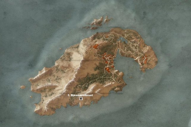 Bärenschulenausrüstung in Skellige - Insel Svorlag.