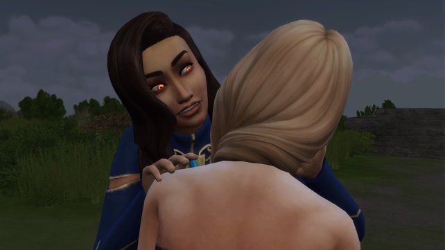 Es gibt nichts Schmackhafteres als das frisch gezapfte Blut eines Sims. Naja, zumindest für einen Vampir.
