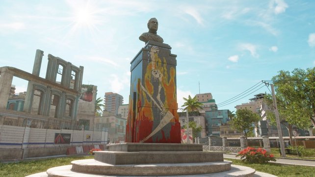Diese imposanten Gabriel-Statuen dürft ihr mit Graffiti verschönern.