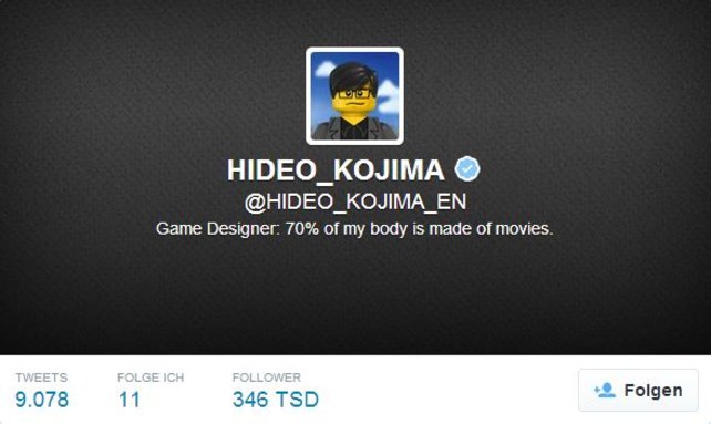 Hideo Kojima twittert besonders oft.