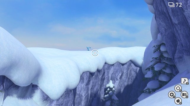 Glaziola im Schneefeld von New Pokémon Snap.