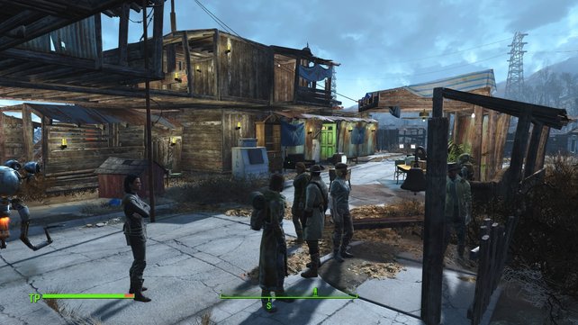 Eine belebte Siedlung mit gl&uuml;cklichen Bewohnern.