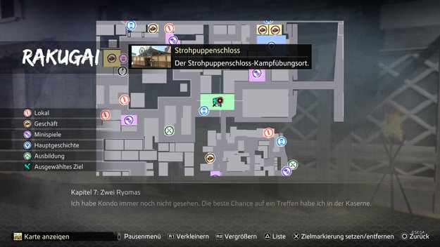 Das Strohpuppenschloss findet ihr in der Mitte von Rakugai. (Quelle: screenshot spieletipps.de)