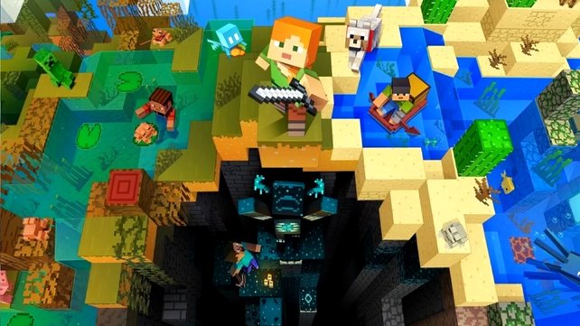 Schwebende Minecraft-Klötze? Nicht in diesen TikTok-Videos! (Bildquelle: Mojang)