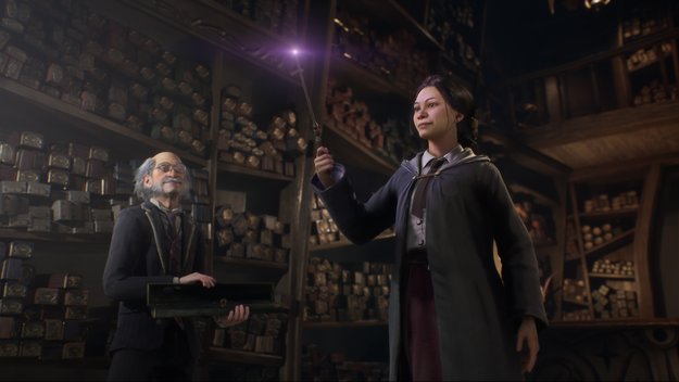 Schon am ersten Early-Access-Tag wollten viele Steam-Spieler ihren Zauberstab in Hogwarts Legacy bekommen: (Bild: Warner Bros. Games)