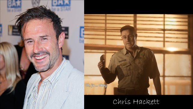 (Chris Hackett wird von David Arquette gespielt.(Quellen: imdb.com / Screenshot spieletipps.de)