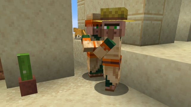 In Minecraft könnt ihr mit vielen Dorfbewohnern Handel treiben. (Bildquelle: Screenshot spieletipps)