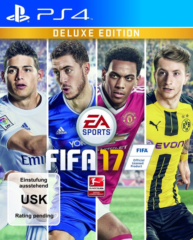 Starkes Quartett: So sieht die Retail-Fassung der FIFA 17 Deluxe Edition aus.