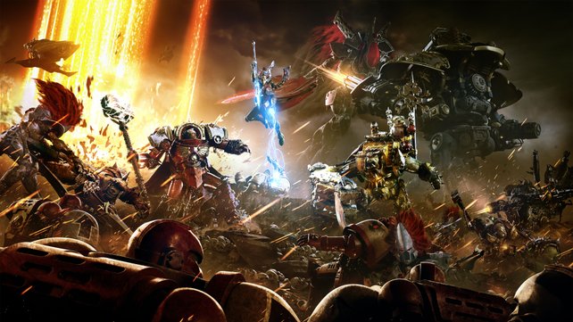 In Dawn of War 3 gehen sich Ork, Eldar und Space Marines an die Gurgel.