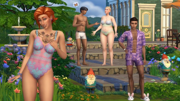 Eine Sims-Gartenparty in Unterwäsche? Warum nicht. (Bild: Electronic Arts)