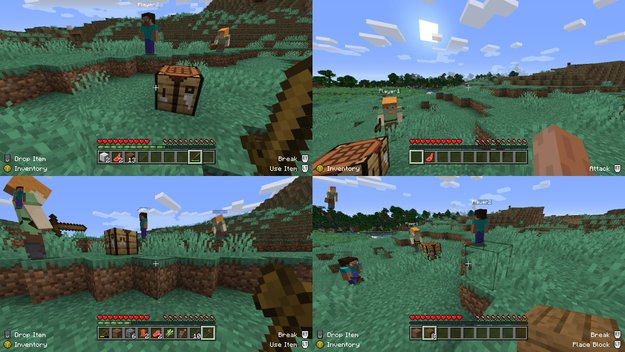 Minecraft Im Splitscreen Zu Zweit Spielen Konsolen Version 