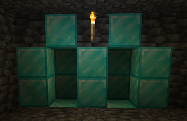 Mit Tunneln von 2 Blöcken Höhe könnt ihr pro Schritt 8 Blöcke auf Diamanterz überprüfen. (Quelle: Screenshot spieletipps)