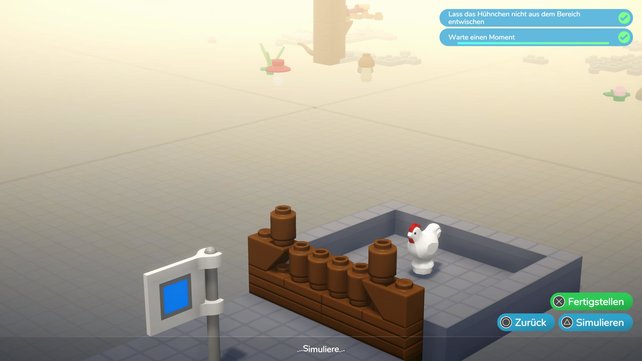 Der Hühnerzaun muss hoch genug sein, damit das Huhn nicht drüberhüpfen kann. (Quelle: Screenshot spieletipps.de)