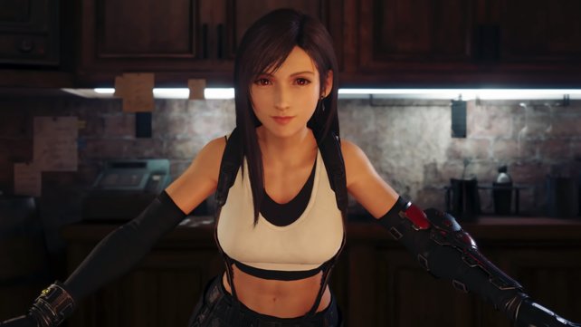 A half-naked Tifa is currently attracting a lot of attention.  Image: Square Enix