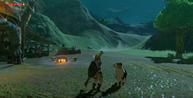 Die Hunde in Zelda - Breath of the Wild mögen Fleisch und Früchte.