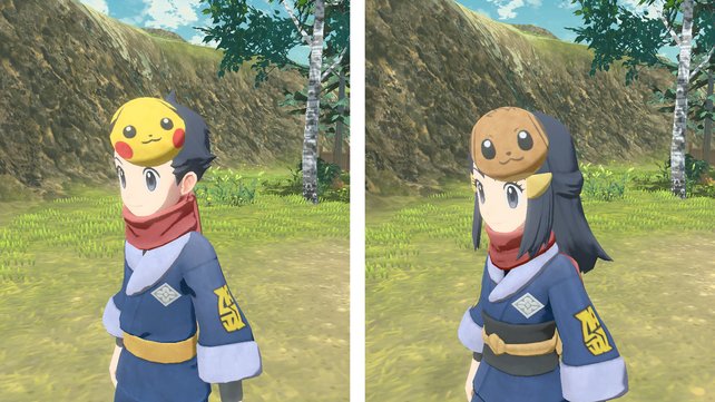 Die beiden Masken, die Spieler der Let's-Go-Spiele sich sichern können. (Bild: Nintendo)