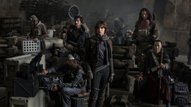 Schauen so düster wie der Film: Die Hauptfiguren aus Rogue One.