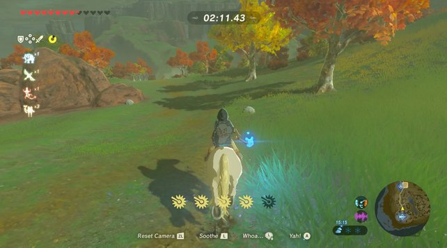 Mit dem Pferd seid ihr in diesem Minispiel viel schneller unterwegs.