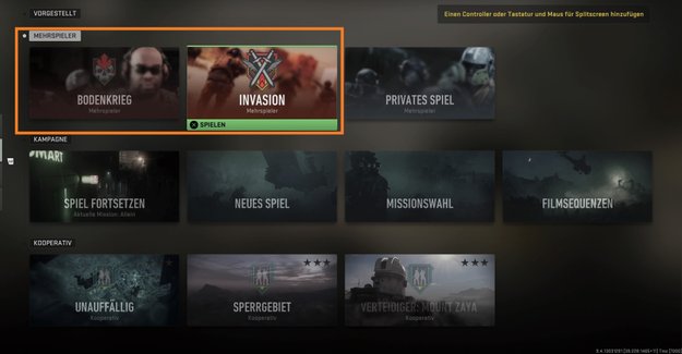 Spielt vor allem Bodenkrieg und Invasin, um mehr EP zu verdienen. (Bildquelle: Screenshot spieletipps)