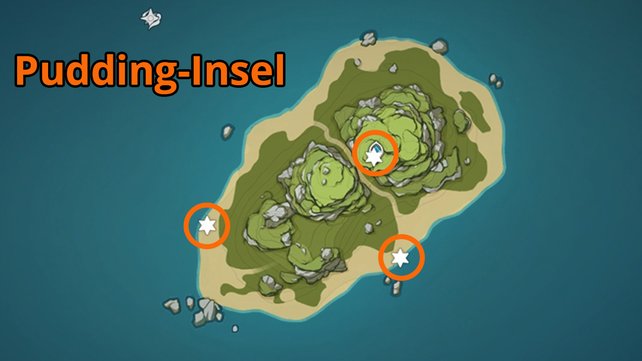 Alle Illusionsschnecken auf der Pudding-Insel in Genshin Impact. (Quelle: Screenshot spieletipps)