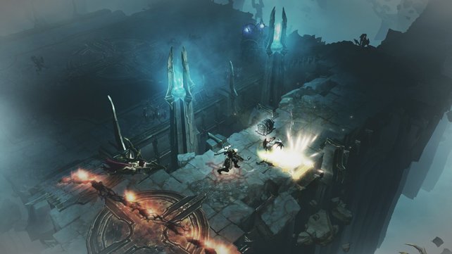 Bläulich und düster wirkt das neue Gebiet in Reaper of Souls.