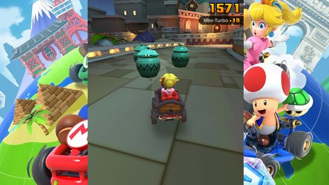 So sehen die Vasen in Mario Kart-Tour aus.