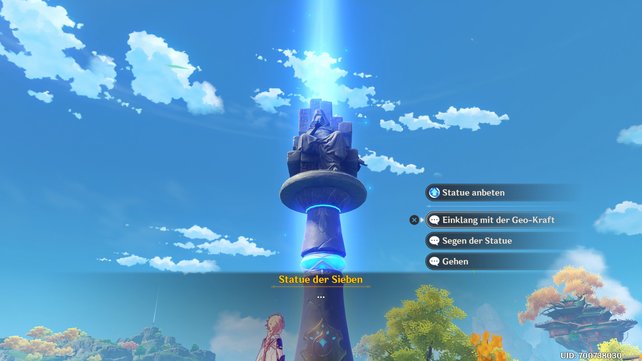 Ihr könnt das Element eurer Hauptfigur nur bei den Statuen der Sieben ändern.