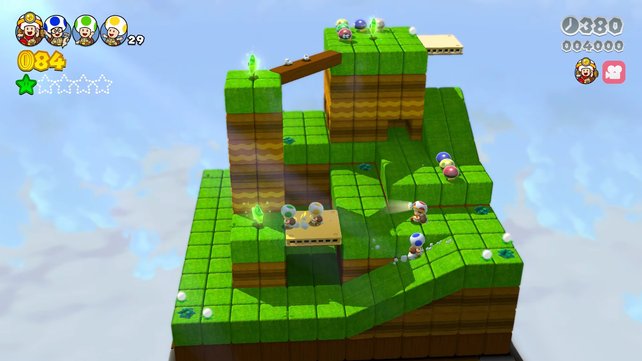 Die "Kapitän Toad"-Level sind im Multiplayer definitiv chaotischer, mehr Spaß machen sie dadurch aber nicht.