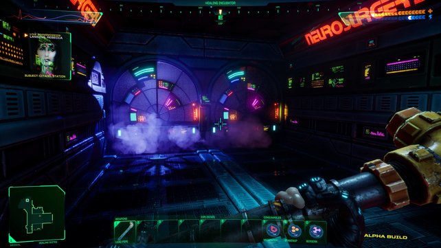 System Shock erstrahlt im satten Neon-Glanz. (Bild: Prime Matter)