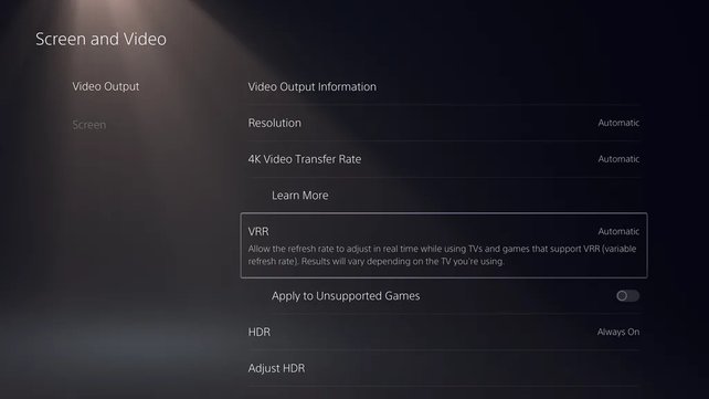 In den PS5-Einstellungen könnt ihr die Nutzung von VRR erzwingen. (Bild: PlayStation-Blog)