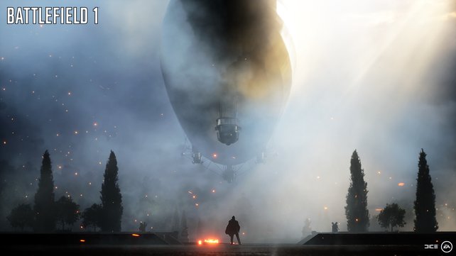 Der Zeppelin, offenbar das größte Gefährt, das Dice bisher für ein Spiel zum Leben erweckt hat.