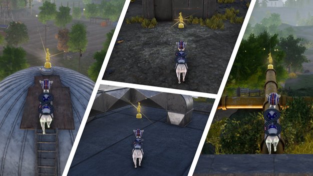 Bling Bling! – In Goat Simulator 3 sind eine Menge goldener Ziegen versteckt. (Bildquelle: Screenshot spieletipps)