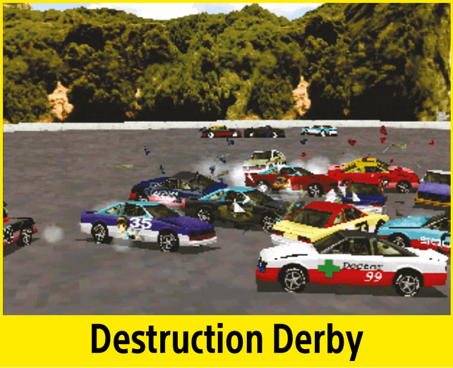 Online werdet ihr bei Destruction Derby nicht gegeneinander antreten können.