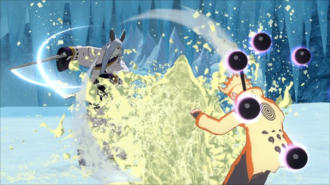 Die Umgebungen bestimmen, welche Angriffe sich von Kaguya Otsutsuki gegen Naruto lohnen.