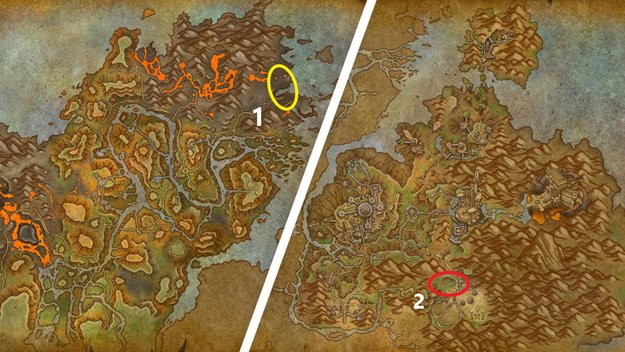 Hier findet ihr Schimmernden Schuppenbalg auf den Dracheninseln. (Bildquelle: Blizzard Entertainment)
