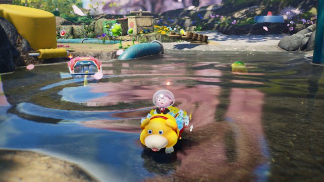 Otschin kann unter anderem schwimmen und hilft euch dabei, Pikmin sicher zu transportieren. (Bildquelle: Nintendo)